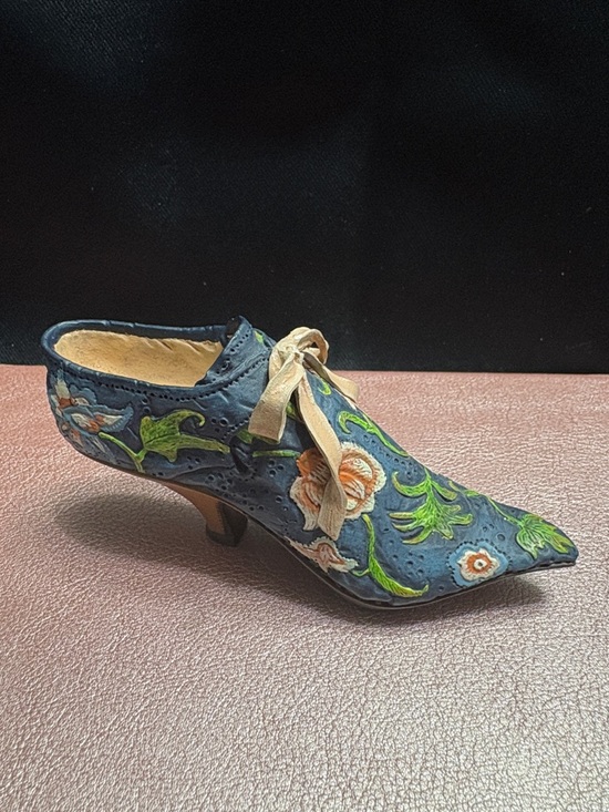 Just The Right Shoe Shoes - Just The Right Shoe Blue Embroidered Heels